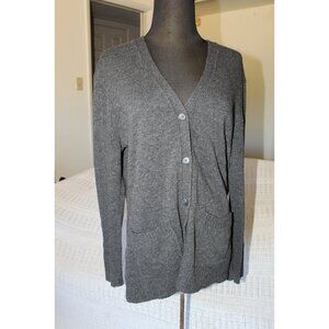 Jenni Kayne Women's Long Sleeve Button Front Cardigan Sweater M Wool & Cashmere